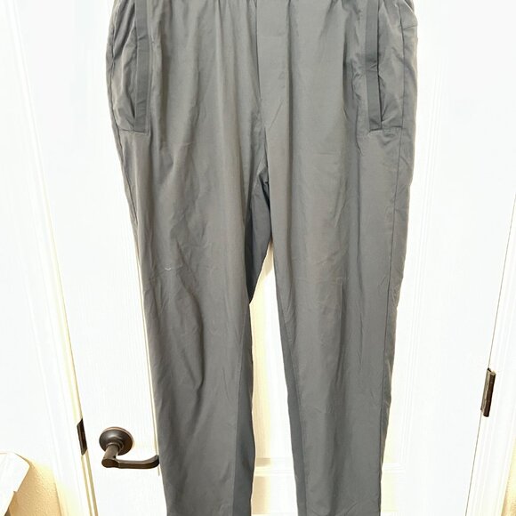 $179 Authentic LULULEMON Men's Green Gray Drawstring Track Pants Sz.M (30 X 30)